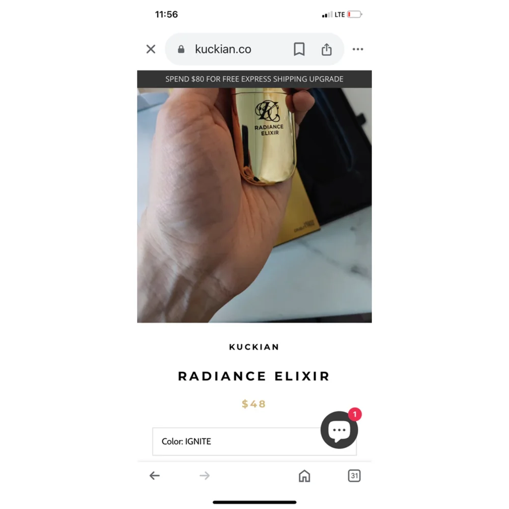 Kuckian Radiance Elixir cheekbone highlight | Ignite - Picture 2 of 6